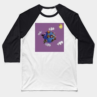 Blue world purple sky Baseball T-Shirt